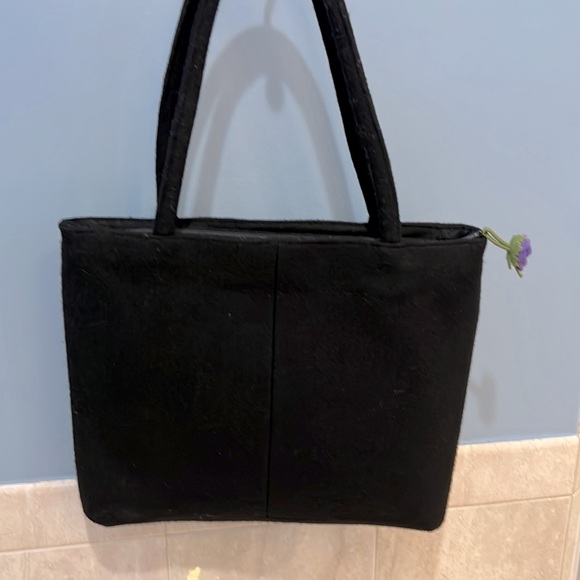 Vintage Lulu Guinness~ Felt Bag~ Think of Spring Tote Bag - Picture 2 of 4